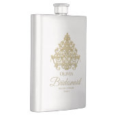 Gilded Elegance Monogrammed Classic Flask Flacon (Rechts)