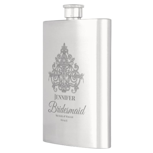 Gilded Elegance Monogrammed Classic Flask Flacon (Links)