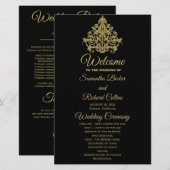 Gilded Elegance Wedding Programme (Voorkant / Achterkant)