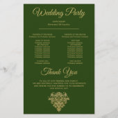 Gilded Elegance Wedding Programme (Achterkant)
