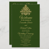 Gilded Elegance Wedding Programme (Voorkant / Achterkant)