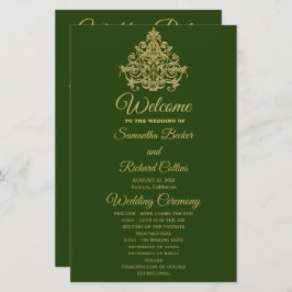 Gilded Elegance Wedding Programme