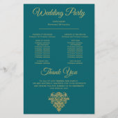 Gilded Elegance Wedding Programme (Achterkant)