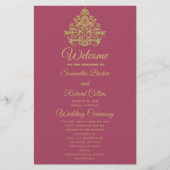 Gilded Elegance Wedding Programme (Voorkant)