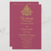 Gilded Elegance Wedding Programme (Voorkant / Achterkant)