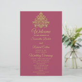 Gilded Elegance Wedding Programme (Staand voorkant)