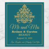 Gilded Elegance Wine Label Wijn Etiket (Enkel label)