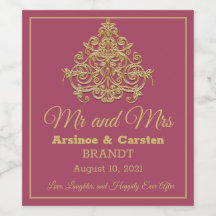 Gilded Elegance Wine Label