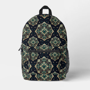 Gilded Emerald Mandala Bedrukte Rugzak
