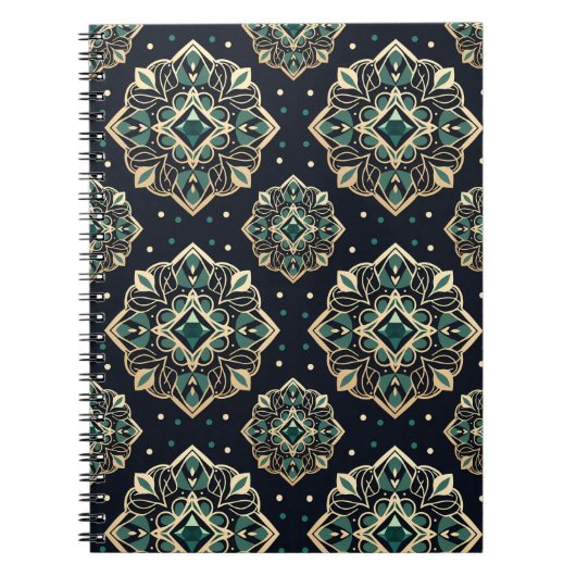 Gilded Emerald Mandala Notitieboek (Voorkant)