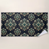 Gilded Emerald Mandala Strandlaken (Voorkant)