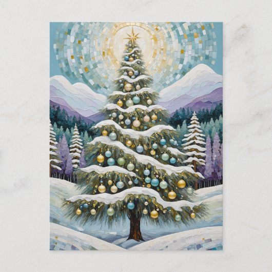 Gilded Evergreen Feestdagenkaart (Voorkant)