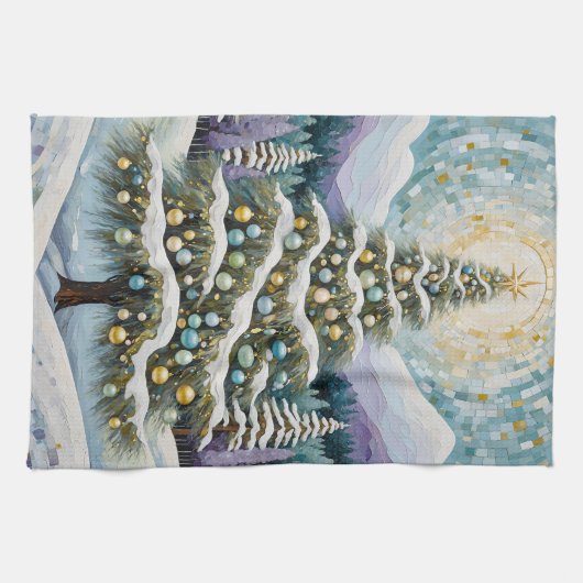 Gilded Evergreen Theedoek (Horizontaal)