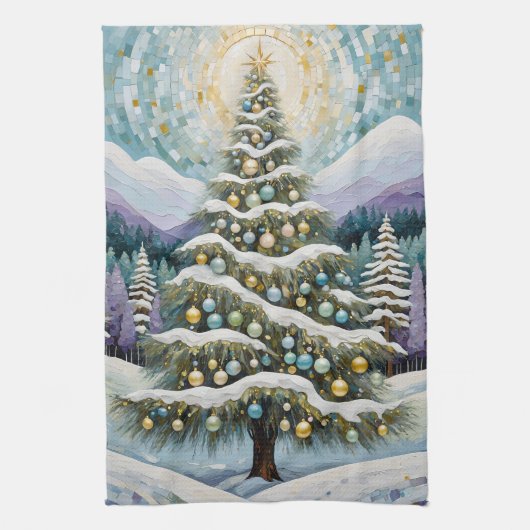 Gilded Evergreen Theedoek (Verticaal)