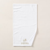 Gilded Faux Gold Calligraphy Groom Mr Gift Bad Handdoek (Handdoek)