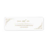 Gilded Faux Gold Calligraphy Romantic Wedding Etiket (Voorkant)
