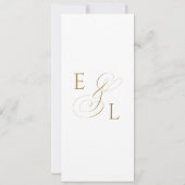 Gilded Faux Gold Calligraphy Romantic Wedding Kaart (Achterkant)