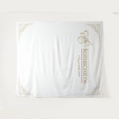 Gilded Faux Gold Calligraphy Romantic Wedding Wandkleed (Voorkant (horizontaal))