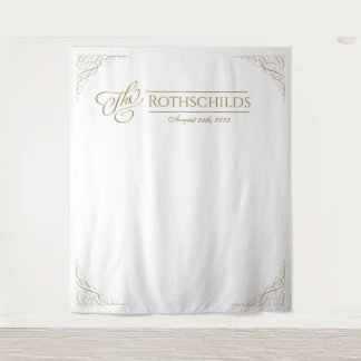 Gilded Faux Gold Calligraphy Romantic Wedding Wandkleed