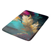 Gilded Feather – Luxe Abstract Elegance Badmat (Gekanteld)