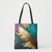 Gilded Feather – Luxe Abstract Elegance Tote Bag (Voorkant)