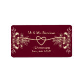 Gilded Floral Burgundy Gold Etiket (Voorkant)