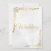 Gilded Floral | Casual bruiloft met goudolieramp Kaart (Achterkant)