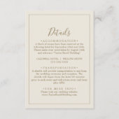 Gilded Floral Coordinate | Gegevens over crème en  Informatiekaartje (Voorkant)