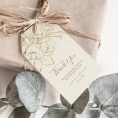 Gilded Floral | Cream and Gold Hartelijk dank Cadeaulabel