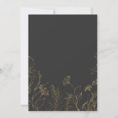 Gilded Floral | Cream and Gold Wedding Kaart (Achterkant)