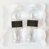 Gilded Floral | Cream and Gold Wedding Waterfles Etiket