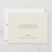 Gilded Floral | Cream en Gold Hartelijk dank Bedankkaart (Achterkant)