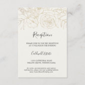 Gilded Floral | Cream & Gold Faded Recept Informatiekaartje (Voorkant)