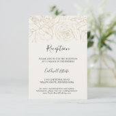 Gilded Floral | Cream & Gold Faded Recept Informatiekaartje