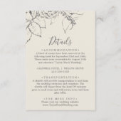 Gilded Floral Cream & Grey Details Enclosure Kaart (Voorkant)