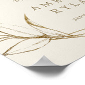 Gilded Floral | Crème en Gold Welcome Wedding Poster (Hoek)