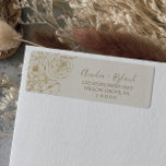 Gilded Floral | Etiket voor crème en Gold Return-a<br><div class="desc">Deze gelaste griepcrème en gouden labels zijn perfect voor een elegante bruiloft. Het moderne boho-ontwerp is voorzien van een grillige opstelling van faux gouden folie handgetekende bloemen, bladeren en botanische producten op een crèmeachtergrond. Deze etiketten kunnen voor een bruiloft, een vrijgezellenfeest, een speciale gebeurtenis worden gebruikt of wanneer u een...</div>