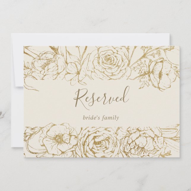 Gilded Floral | Gereserveerd teken voor room en go (Voorkant)