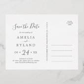 Gilded Floral | Gold Foil Emerald Save the Date Folie Uitnodiging Briefkaart (Achterkant)