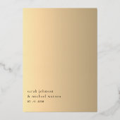 Gilded Floral Gold Wedding Folie Uitnodiging (Achterkant)