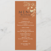 Gilded Floral Gold Wedding Menu (Voorkant)