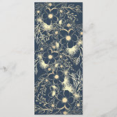 Gilded Floral Gold Wedding Menu (Achterkant)