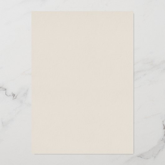 Gilded Floral | Gouden bruidsbruiloft Folie Uitnodiging (Achterkant)