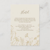 Gilded Floral | Kaart Cream & Gold Hotel Enclosure (Voorkant)
