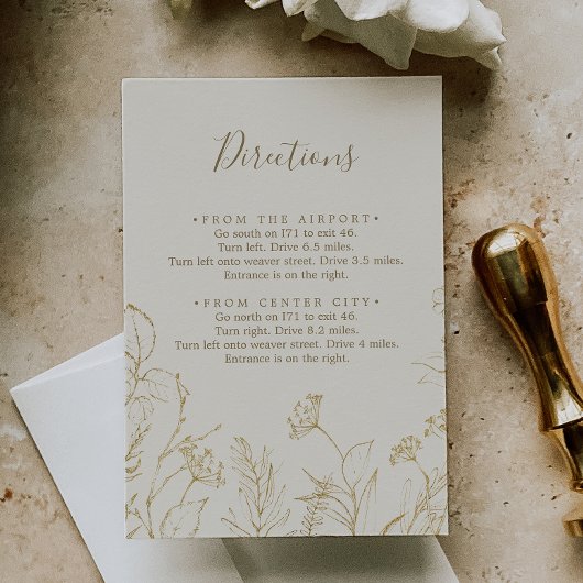 Gilded Floral | Kaart voor Cream Directions Enclos