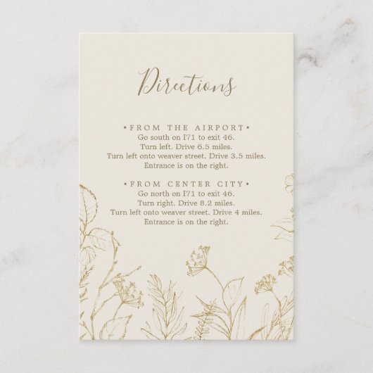 Gilded Floral | Kaart voor Cream Directions Enclos (Voorkant)