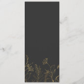 Gilded Floral | Menu Cream and Gold Weddenrennen (Achterkant)