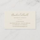 Gilded Floral | Navy Blue en Gold Visitekaartje (Achterkant)