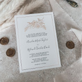 Gilded Floral | Roos Gold Foil Formal Wedding Folie Uitnodiging