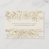 Gilded Floral | Website crème en gouden bruiloft R Informatiekaartje (Voorkant)